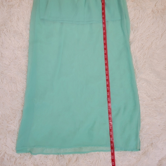 Women Express Flowy Aqua Blue Maxi Skirt size S - Picture 5 of 5